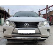 Защита переднего бампера двойная с перемычками 60/42 Lexus RX270/RX350/RX450h 2009-2012, 2012-2015