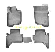 Коврики в салон полиуретан ( черные ) Mitsubishi L200 3D (2007)